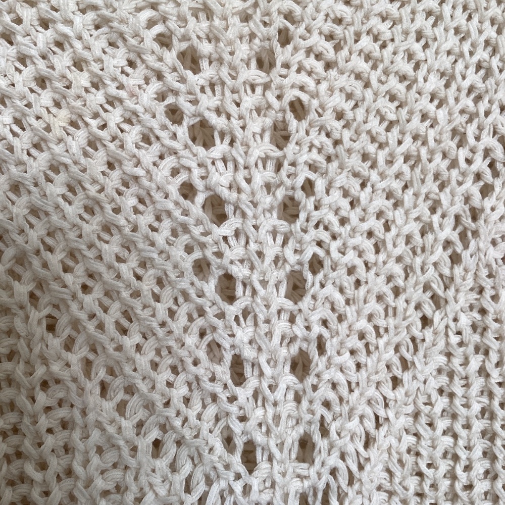 MINT Eileen Fisher organic cotton linen blend V-Neck Cream Knit Sweater XXS - Picture 3 of 8